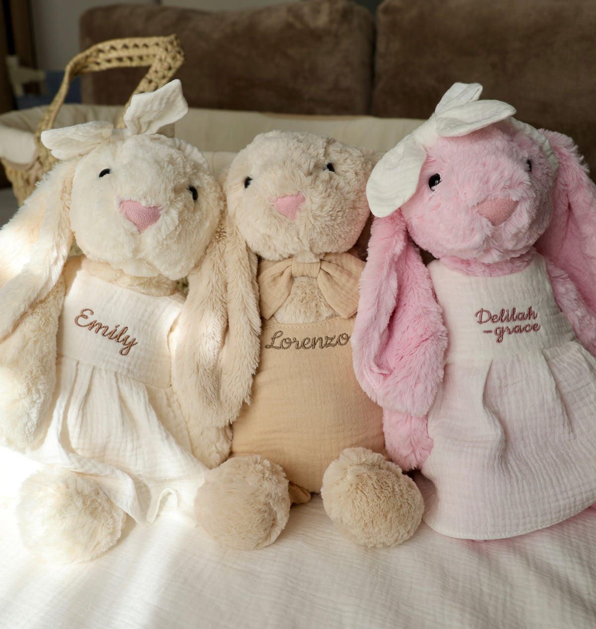 Personalised Bunny Soft Toy | Luxury Baby Gift
