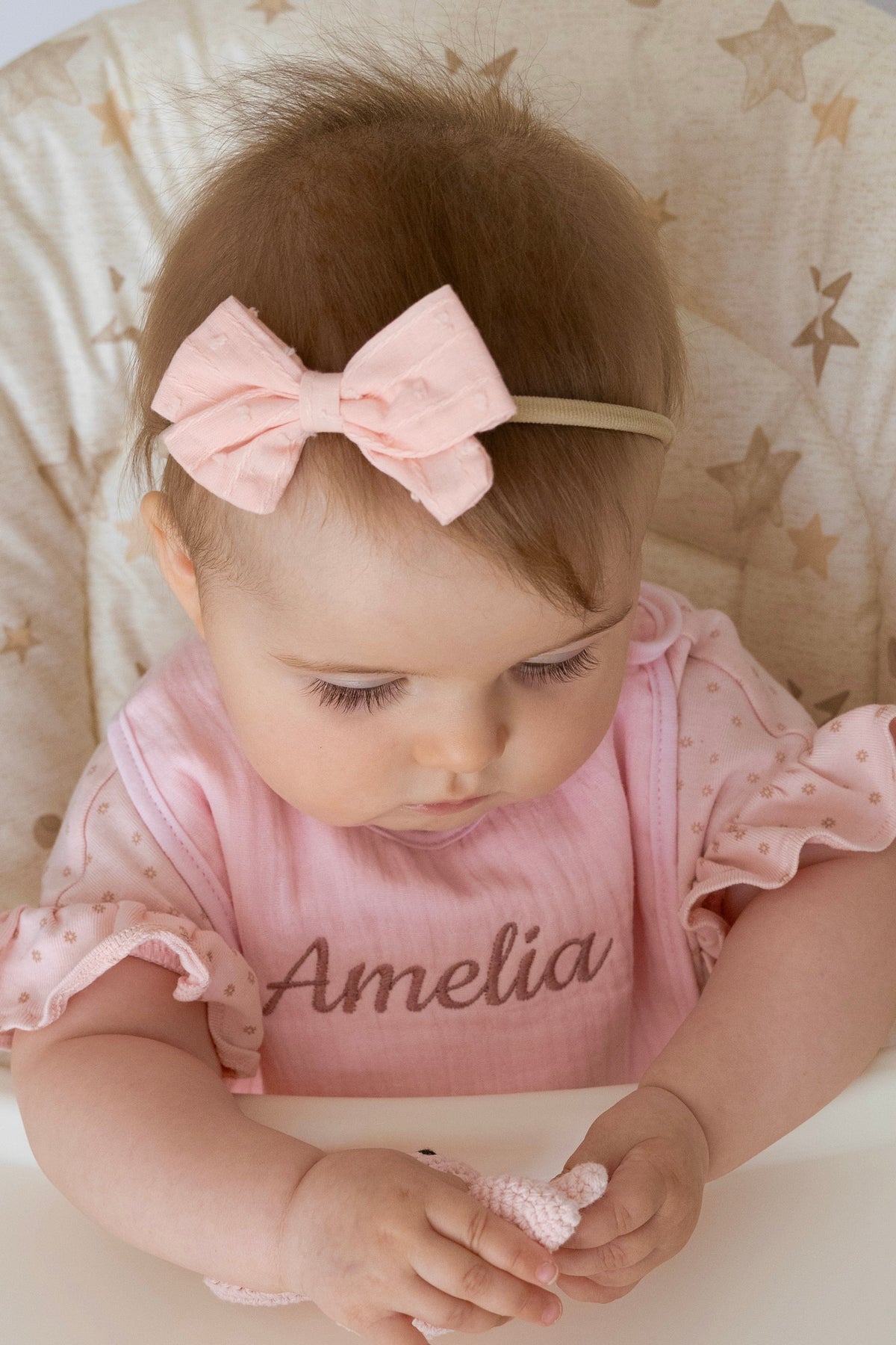 Personalised Embroidered Baby Bib | 100% Cotton Muslin Bib