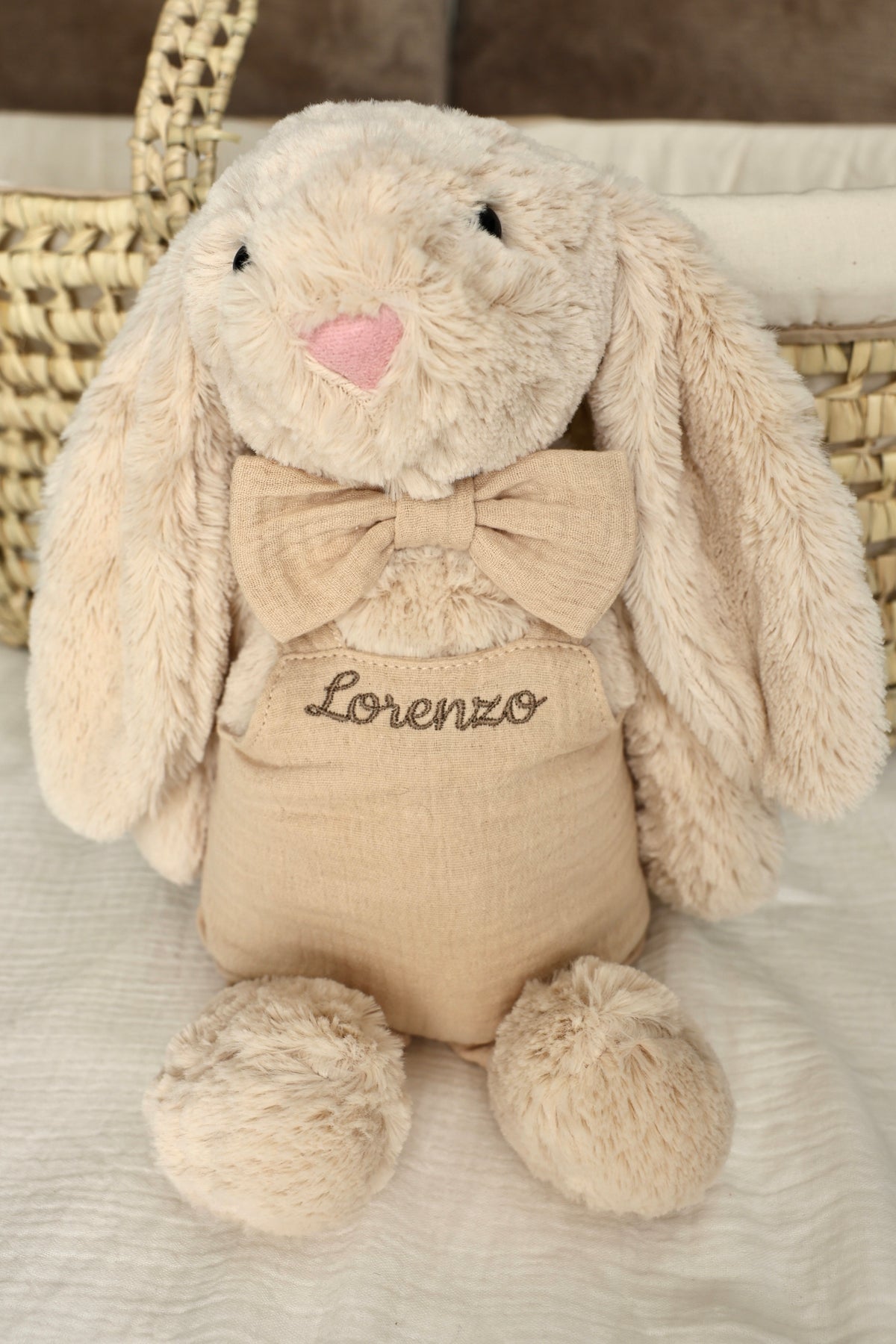 Personalised Bunny Soft Toy | Luxury Baby Gift
