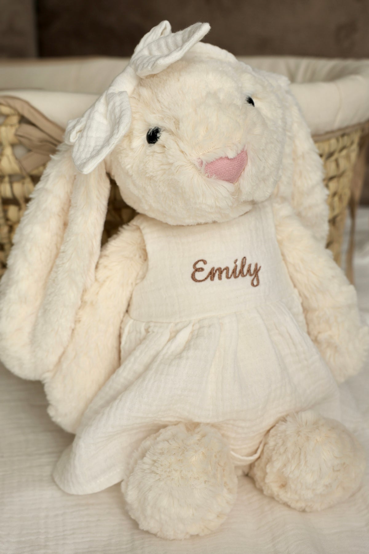 Personalised Bunny Soft Toy | Luxury Baby Gift