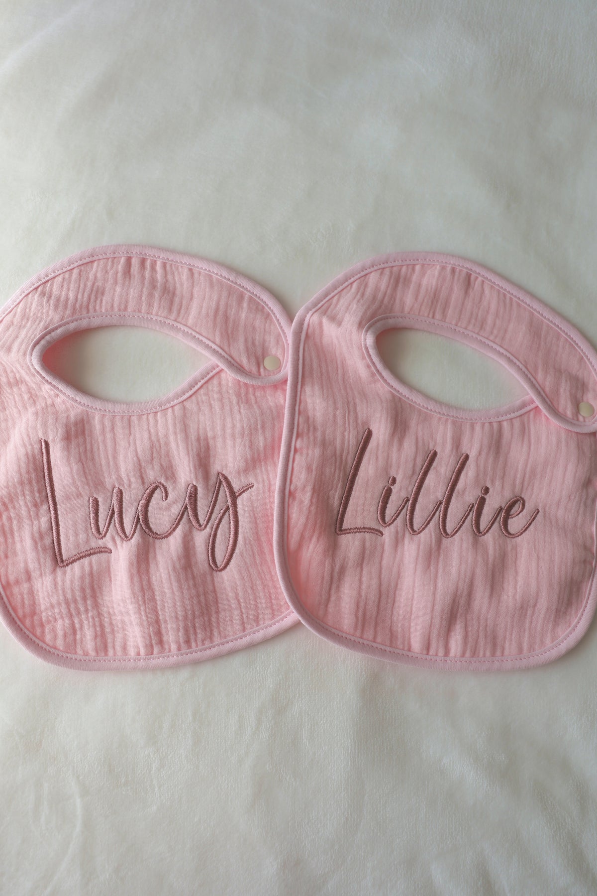 Personalised Embroidered Baby Bib | 100% Cotton Muslin Bib