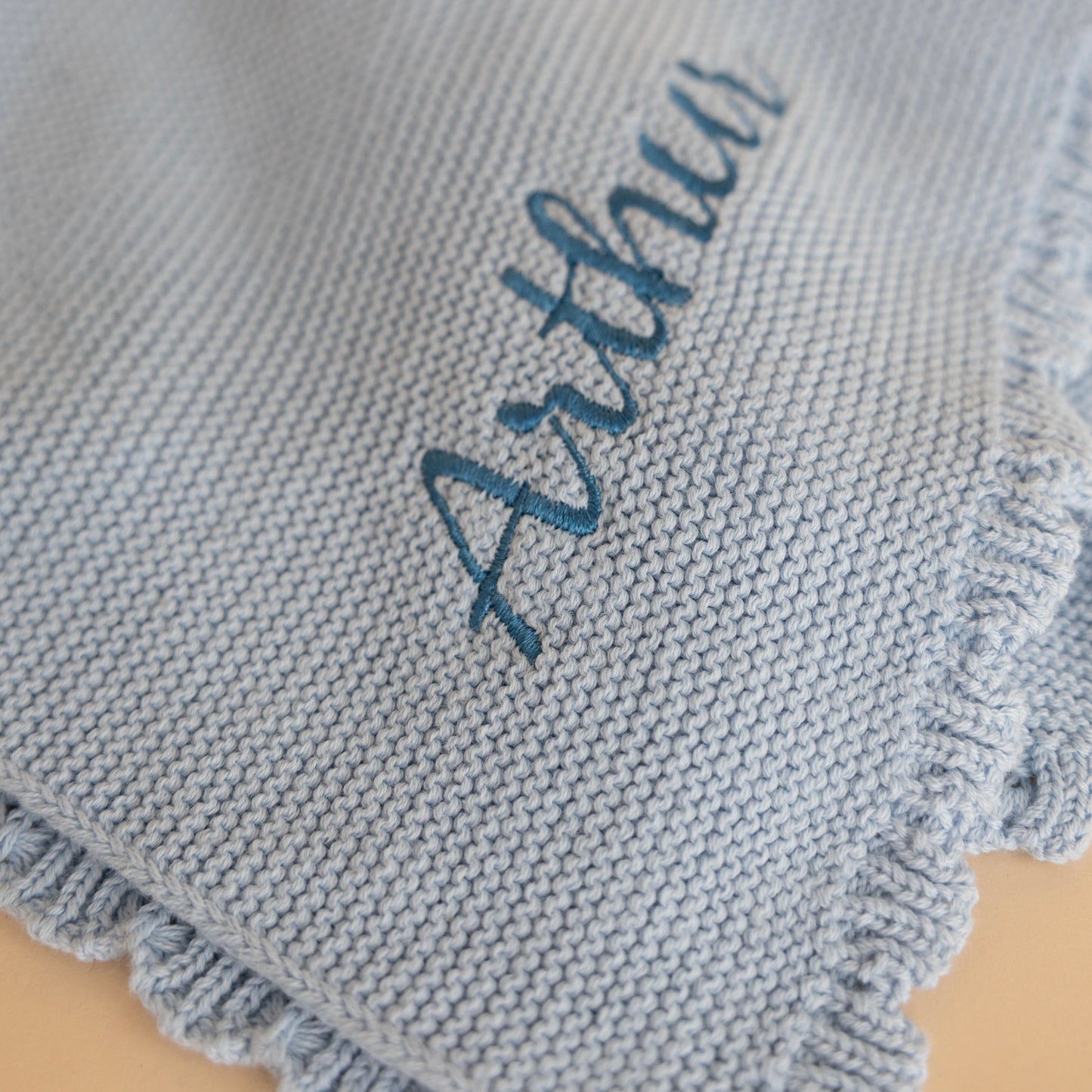 Personalised Knitted Bunny Baby Comforter