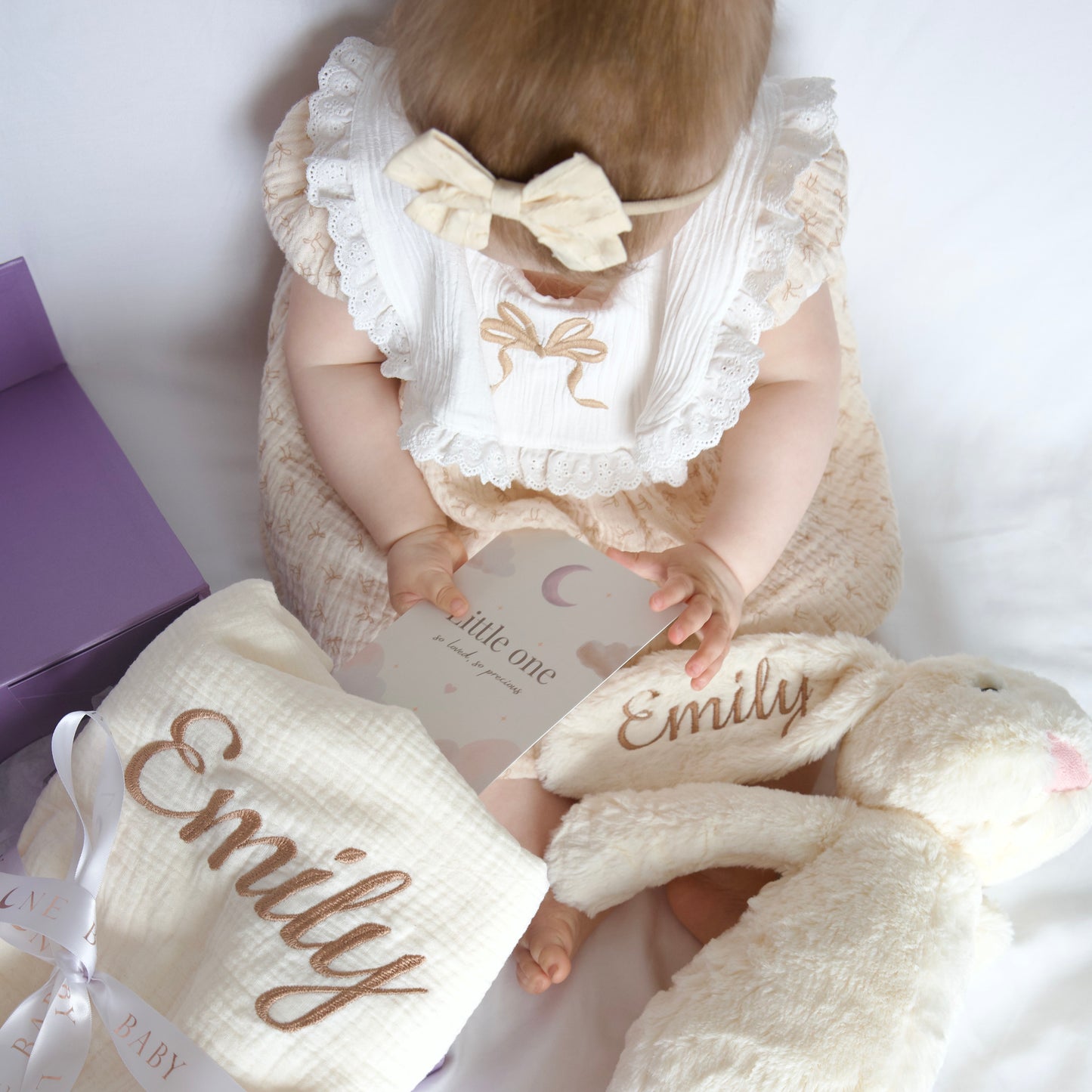 Luxury Personalised Bunny & Muslin Gift Set