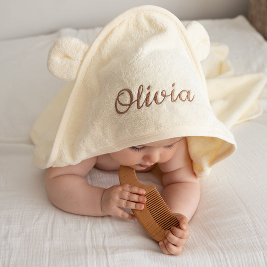 Personalised Embroidered Baby Hooded Towel