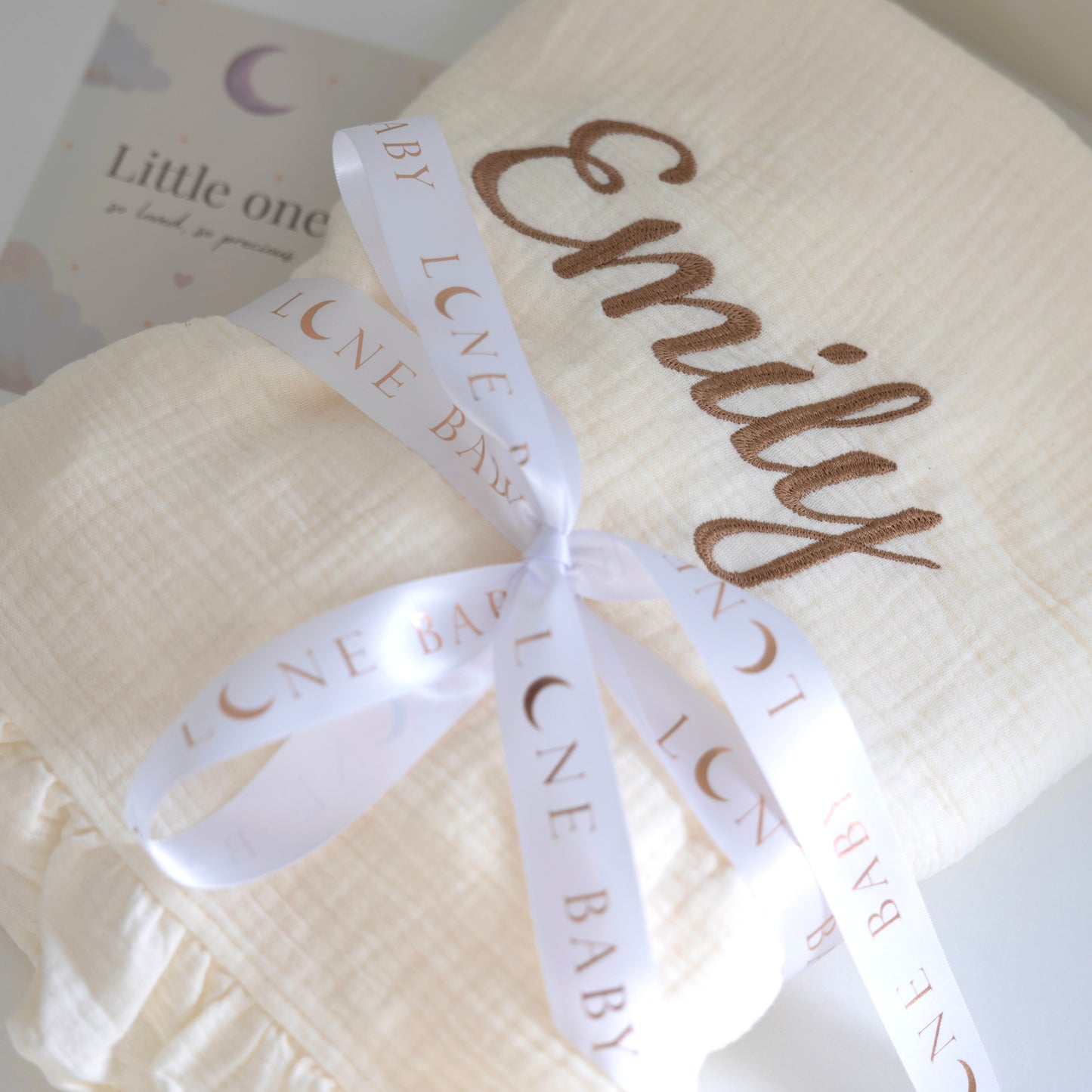 Personalised Muslin Baby Blanket | Embroidered 100% Cotton
