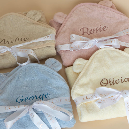 Personalised Embroidered Baby Hooded Towel