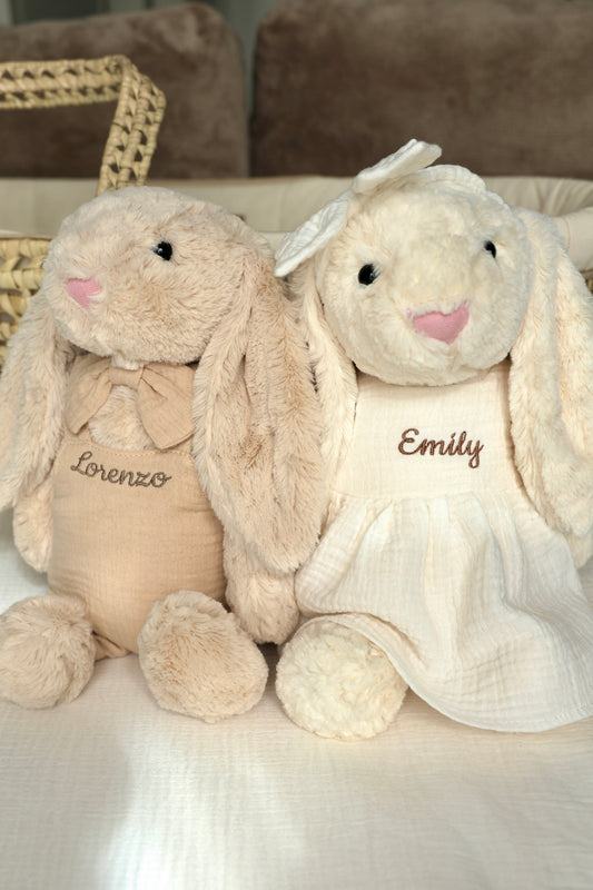 Personalised Bunny Soft Toy | Luxury Baby Gift