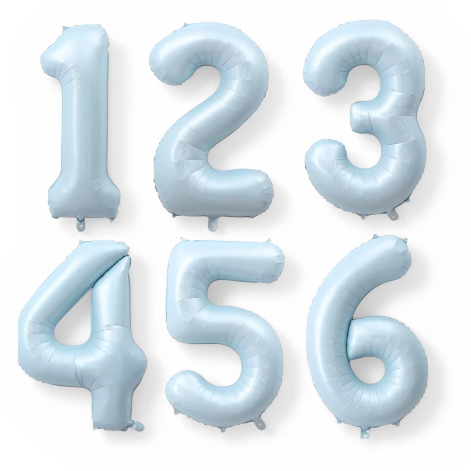 Blue Number Balloon with Bows|Baby Milestone Decor 1-6 Months